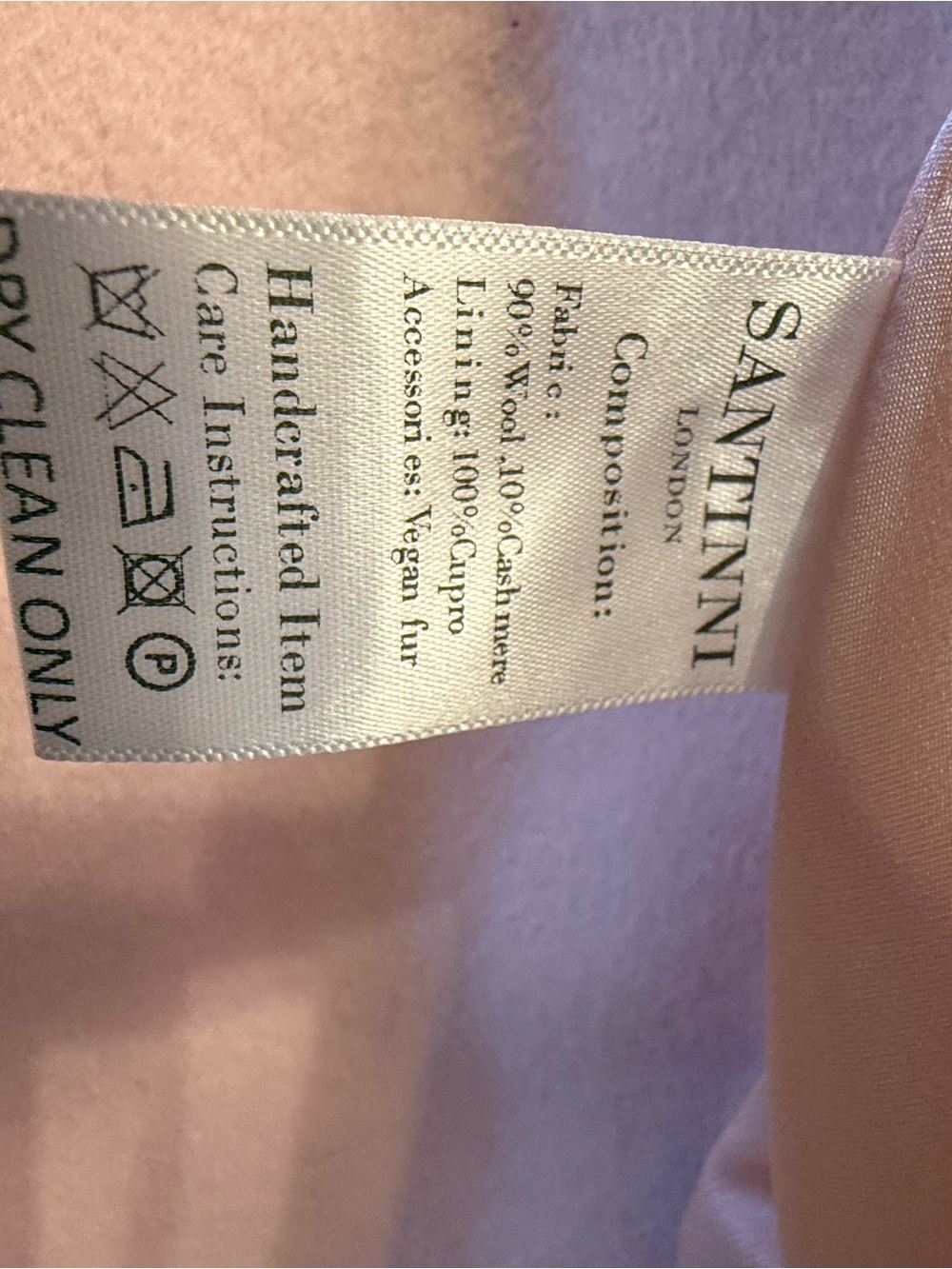 Santinni Light Pink Coat - Picture 6 of 7